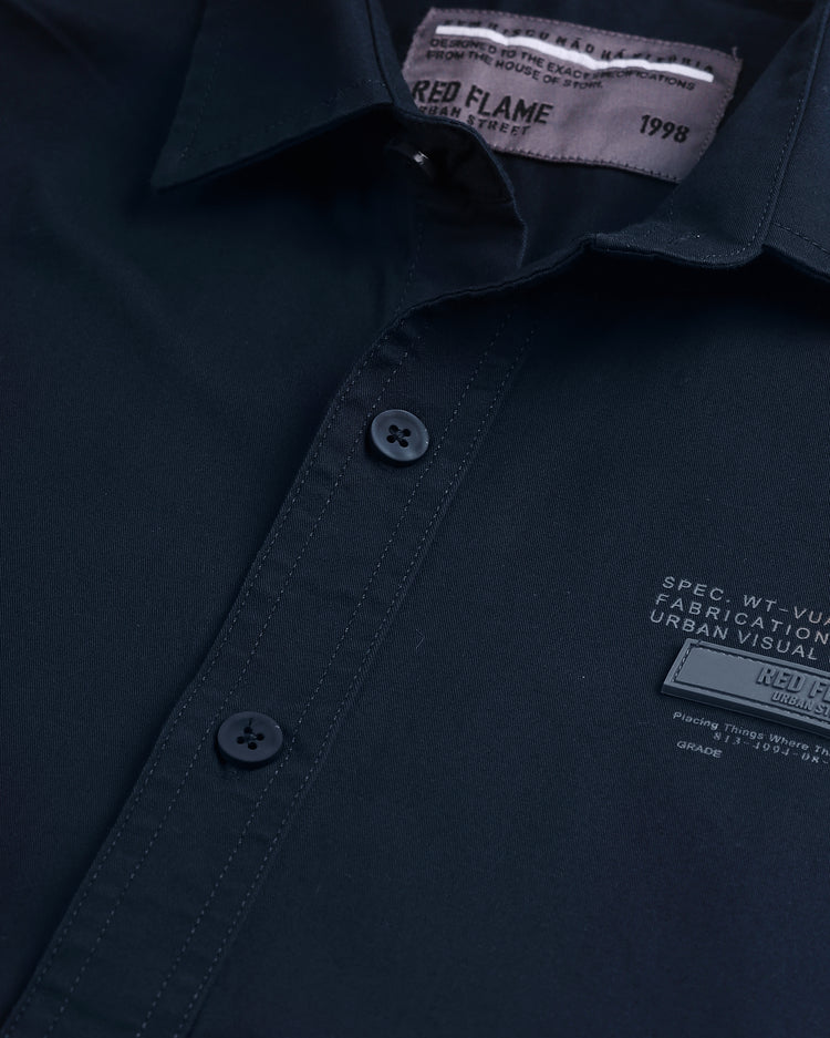 Chest Logo Stretch Shirt