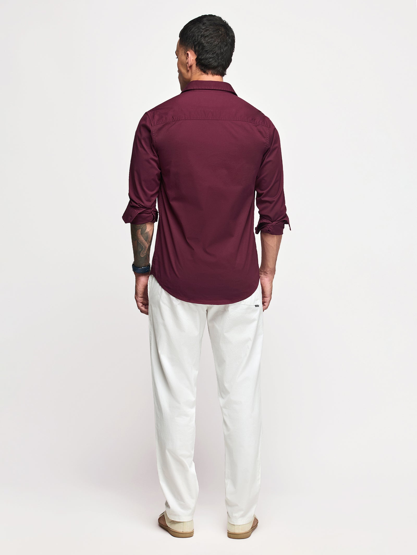 Chest Logo Stretch Shirt