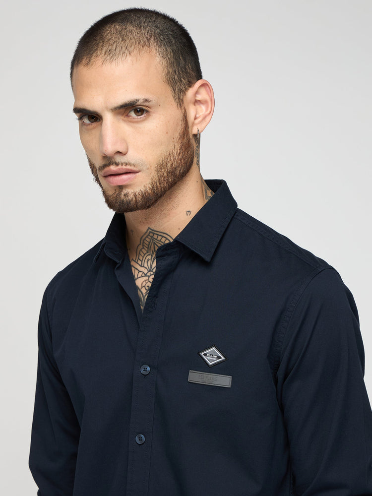 Chest Logo Stretch Shirt