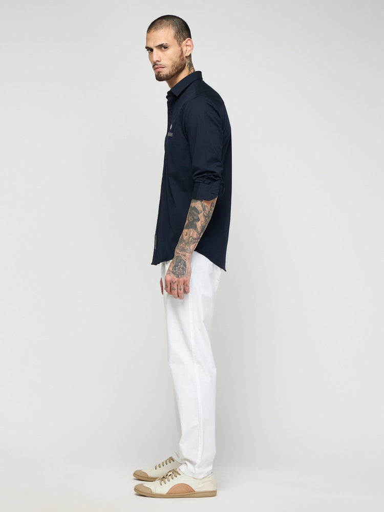 Chest Logo Stretch Shirt