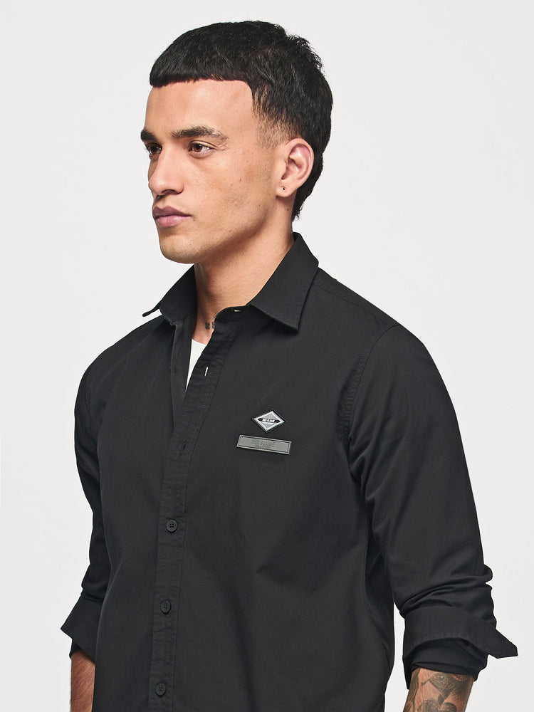 Chest Logo Stretch Shirt