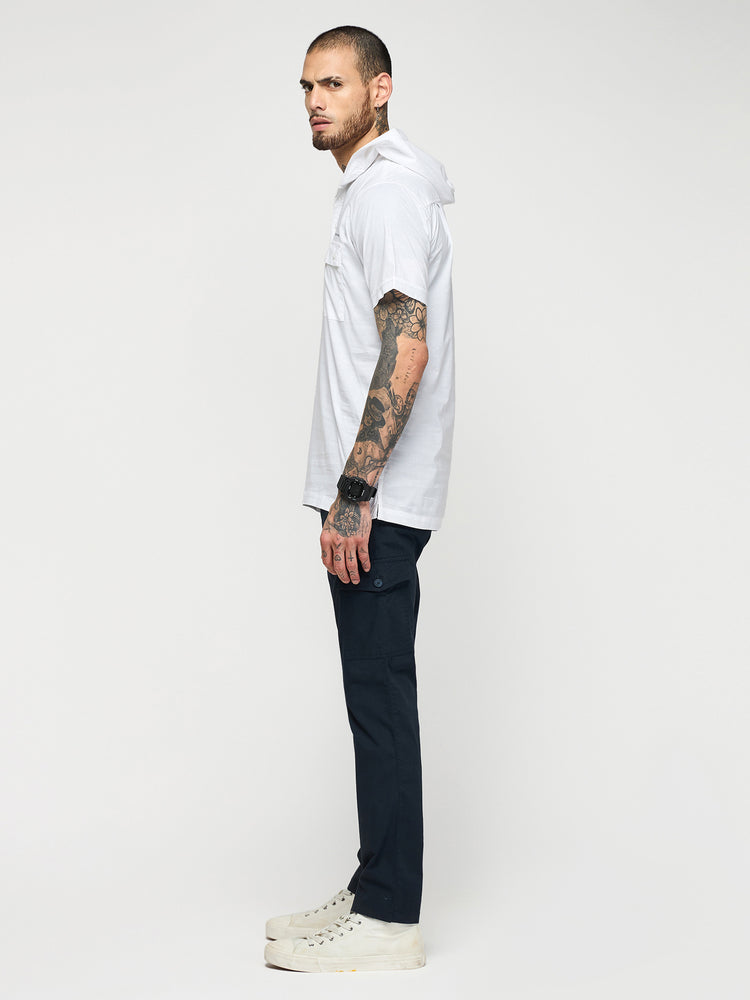 Double Pocket Hooded Shirt