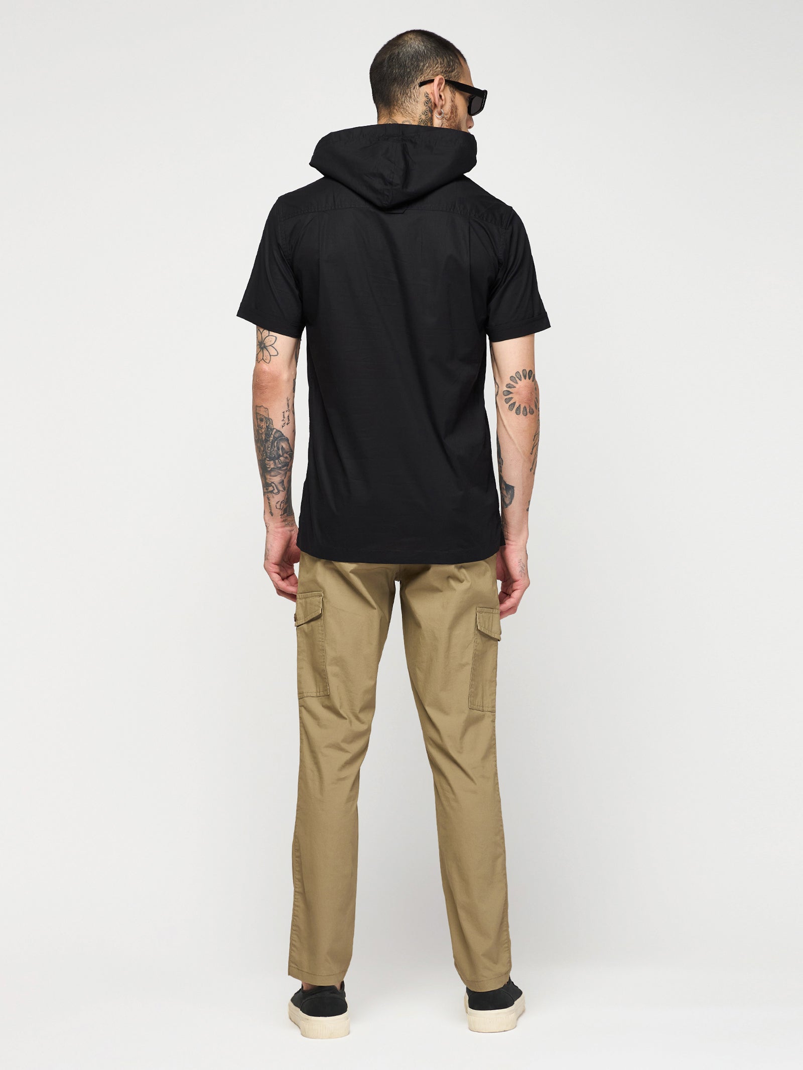Double Pocket Hooded Shirt