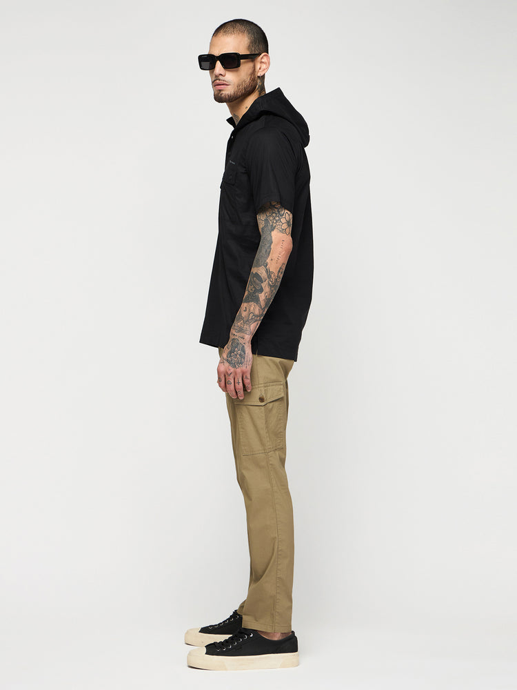 Double Pocket Hooded Shirt