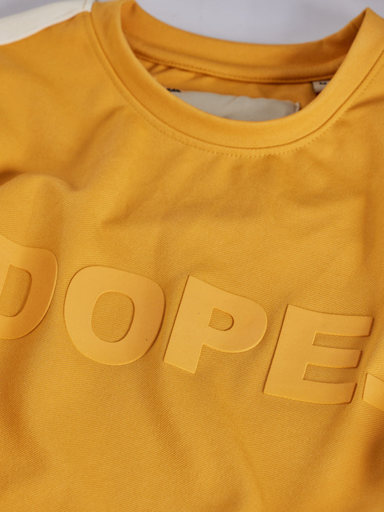 Yellow Chest Print Stretch Sweatshirt