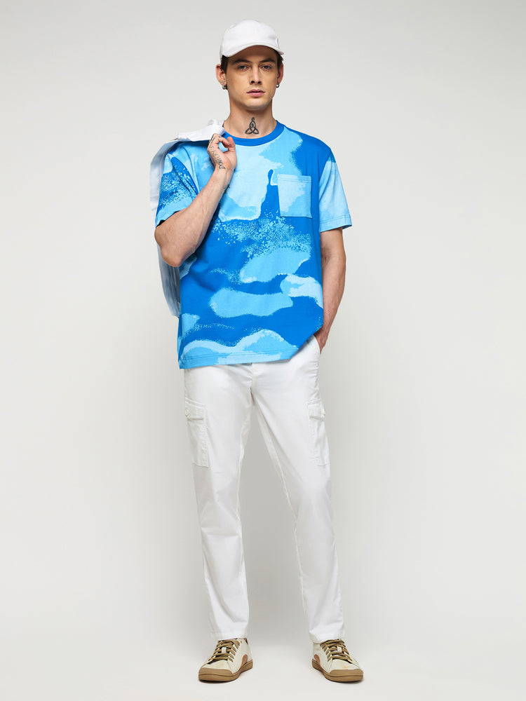 Relaxed Fit Abstract Print T-Shirt