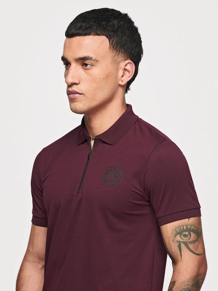 Chest Logo Zipped Polo