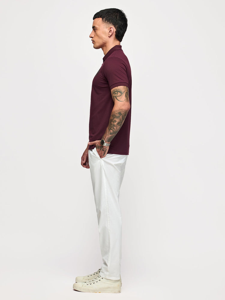 Chest Logo Zipped Polo