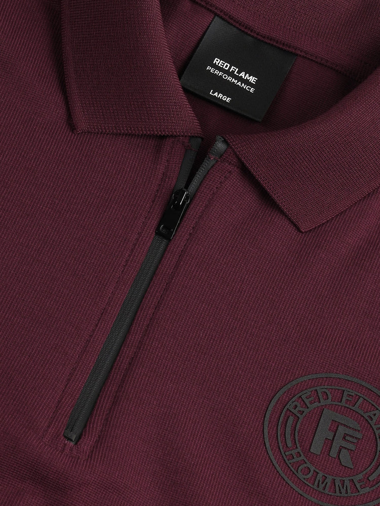 Chest Logo Zipped Polo