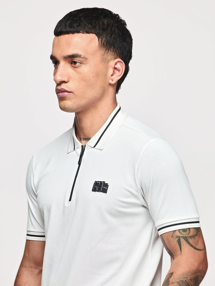 Chest Logo Zipped Polo