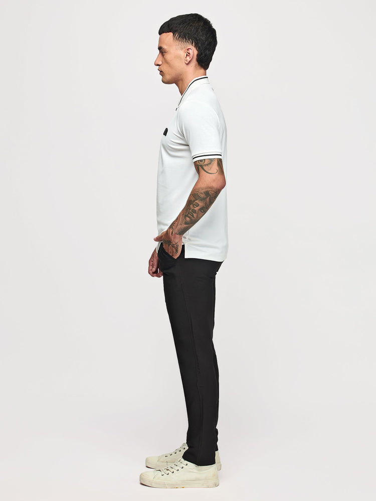 Chest Logo Zipped Polo