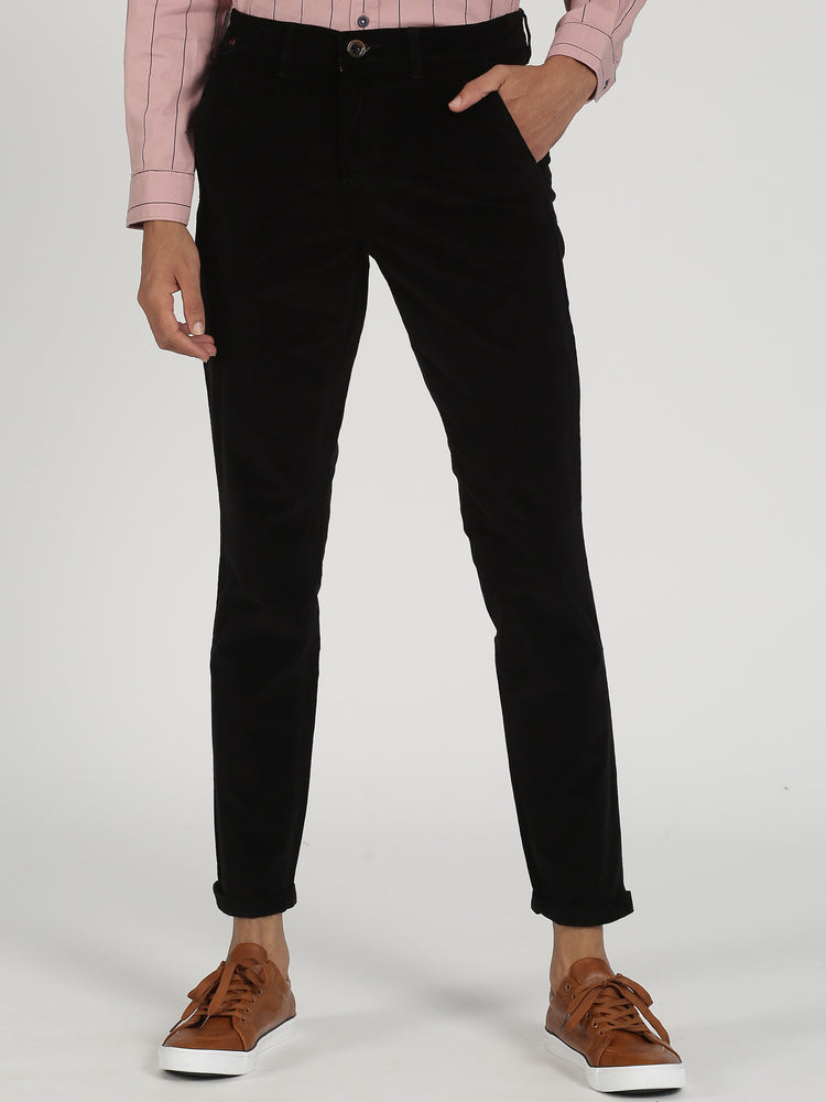 Black Corduroy Slim Fit Trouser
