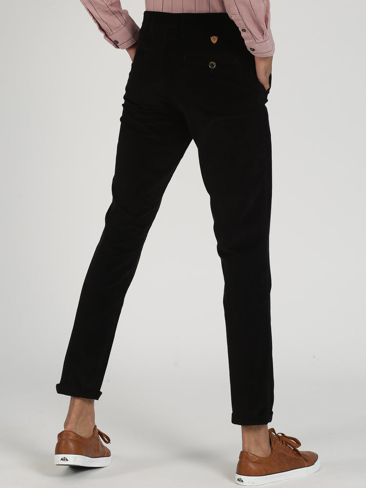 Black Corduroy Slim Fit Trouser