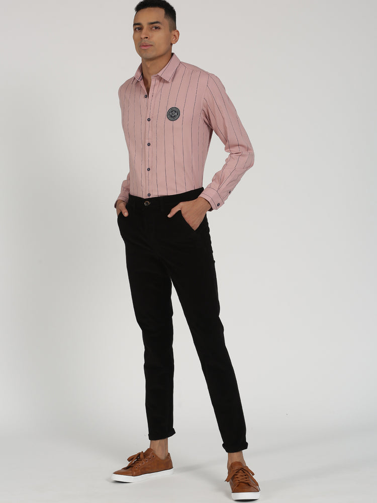 Black Corduroy Slim Fit Trouser