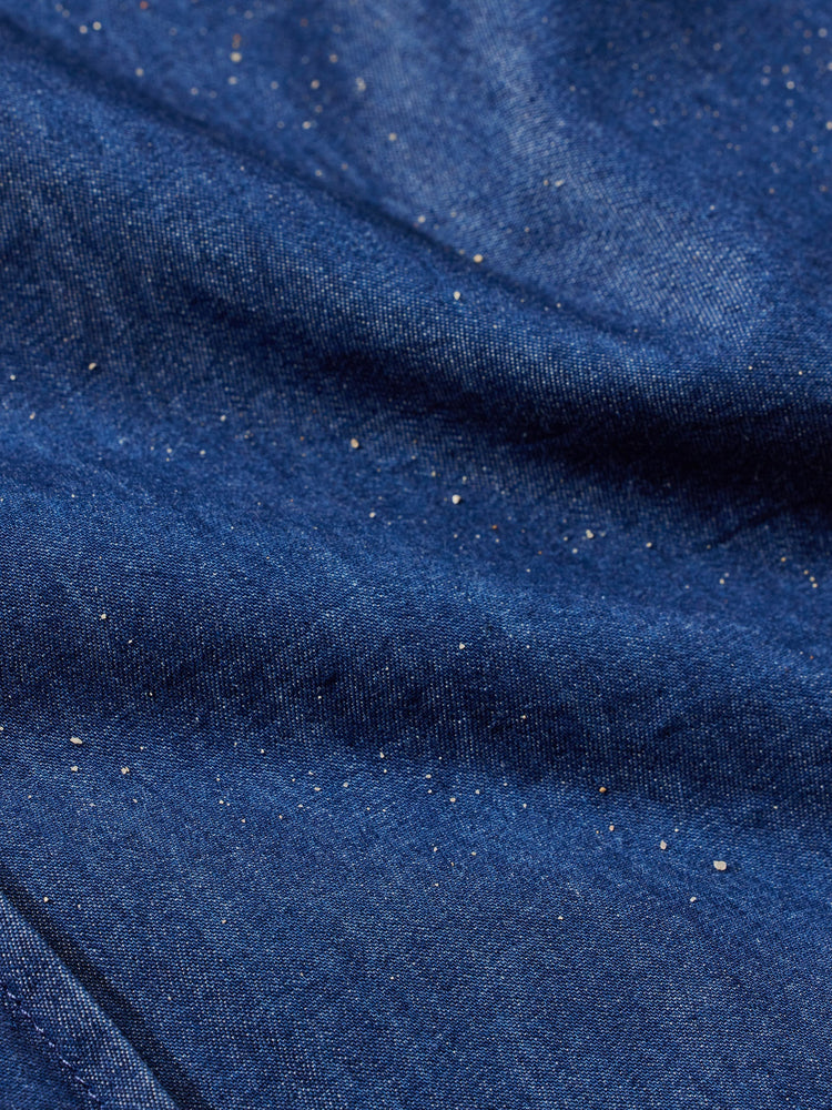 Navy Silky Denim Shirt