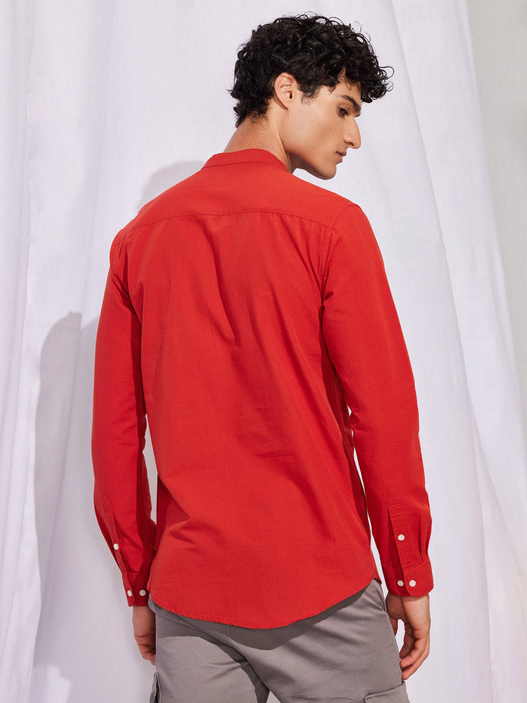 Red Double Pocket Kurta