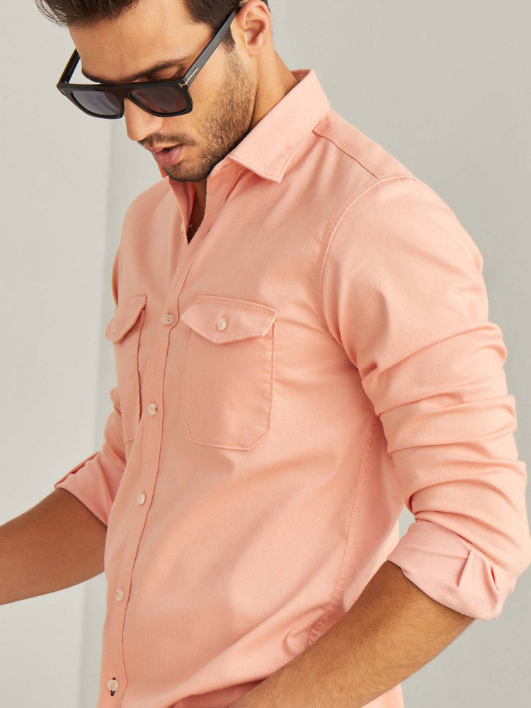 Pink Power Stretch Cargo Shirt