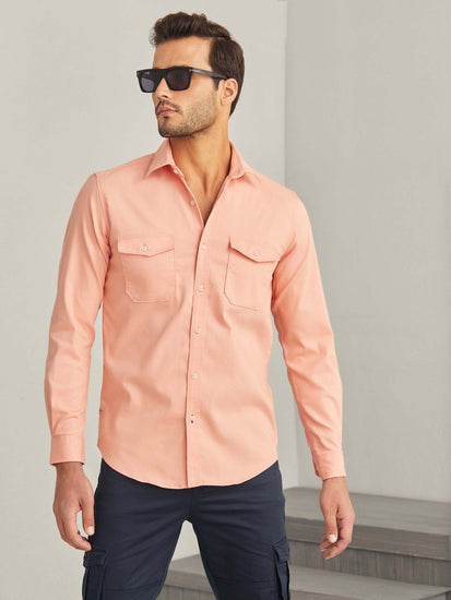 Pink Power Stretch Cargo Shirt