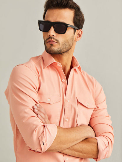 Pink Power Stretch Cargo Shirt
