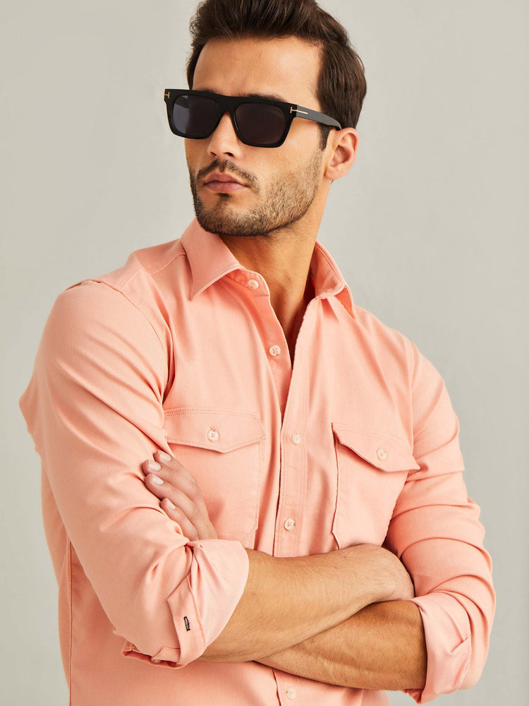 Pink Power Stretch Cargo Shirt