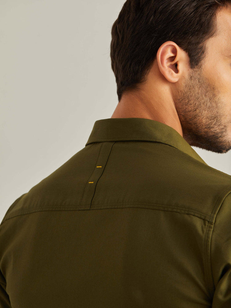 Olive Power Stretch Cargo Shirt