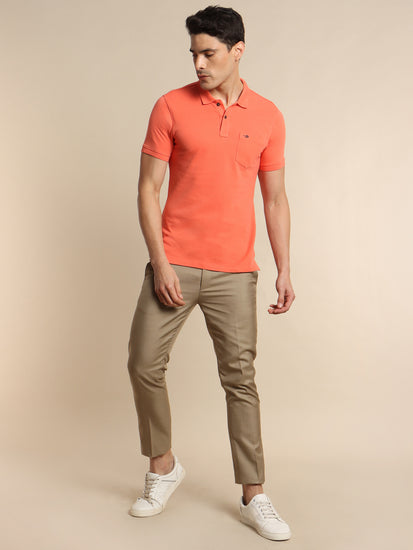 Coral Solid T-Shirt
