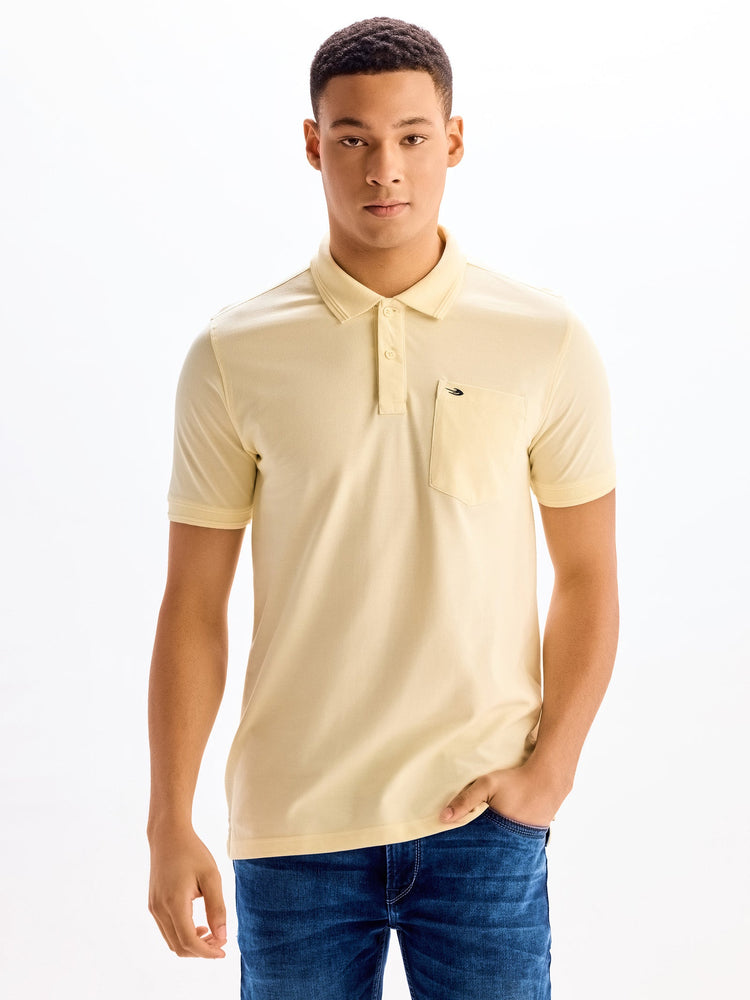 Cream Regular Fit Pure Cotton Polo T-Shirt