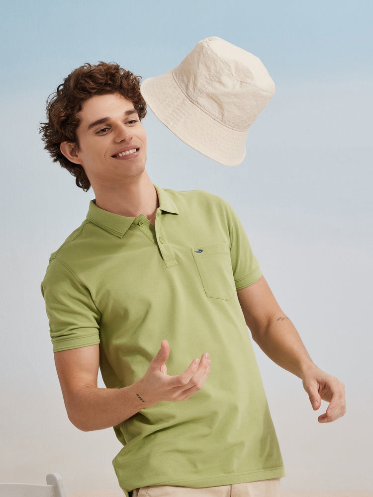 Green Solid Polo T-Shirt