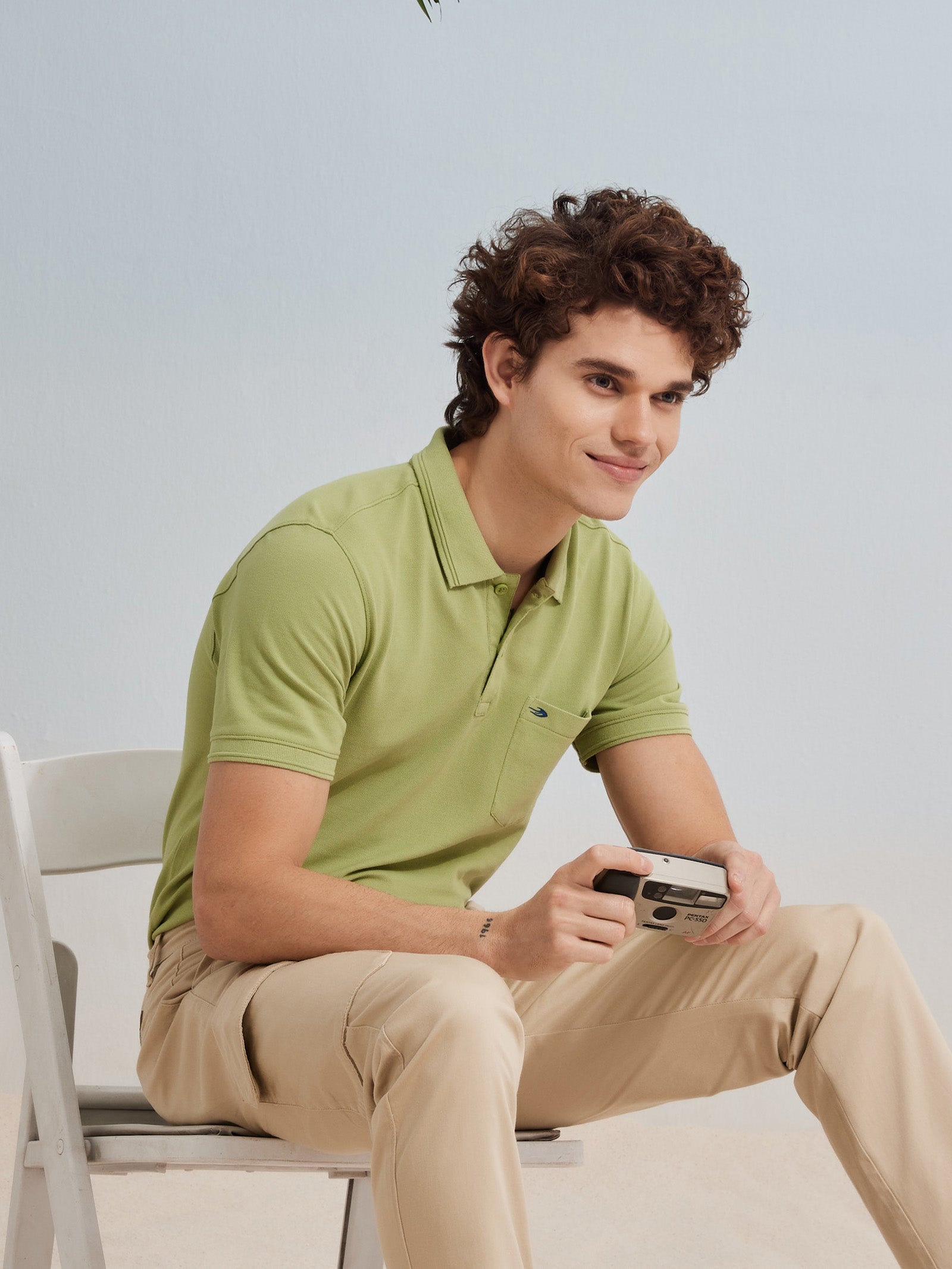 Green Solid Polo T-Shirt