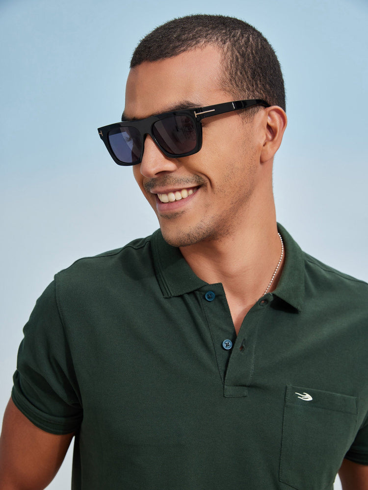 Green Solid Polo T-Shirt