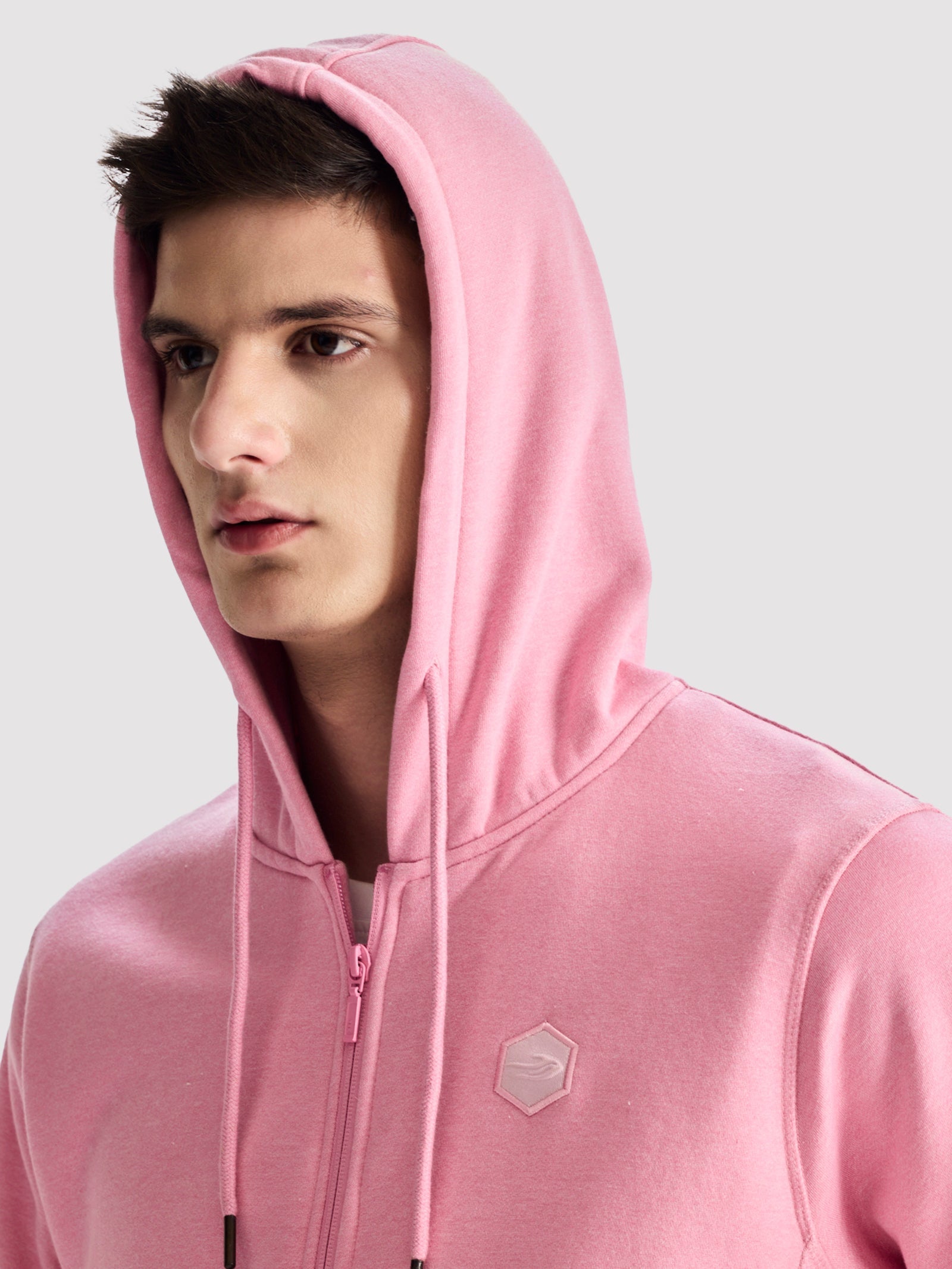 Pink Fleece Hooded Sweatshirt