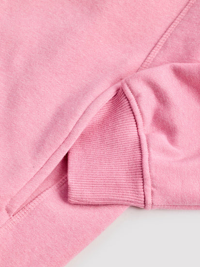 Pink Fleece Hooded Sweatshirt