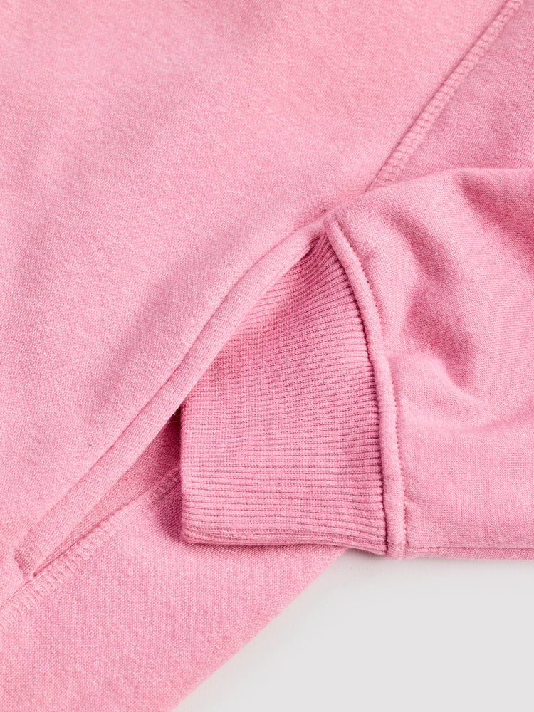 Pink Fleece Hooded Sweatshirt