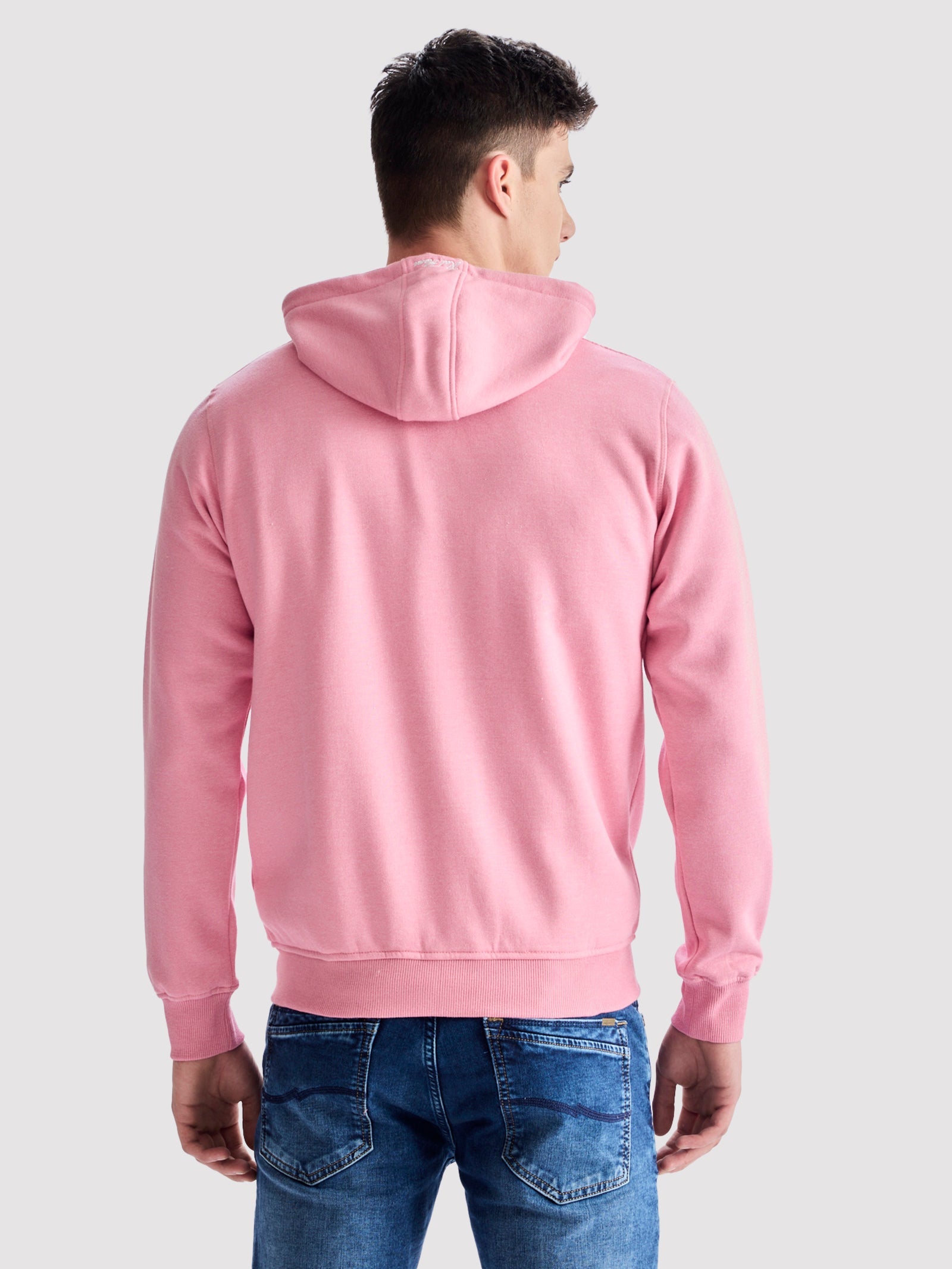 Pink Fleece Hooded Sweatshirt
