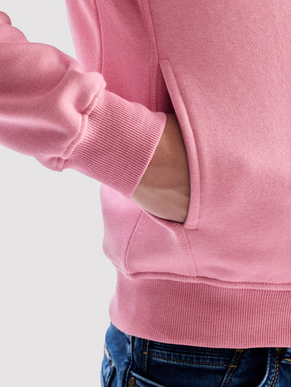 Pink Fleece Hooded Sweatshirt