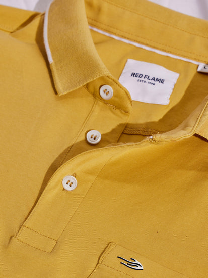 Yellow Solid Polo T-Shirt