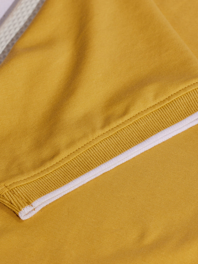 Yellow Solid Polo T-Shirt