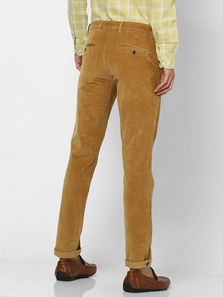 Khaki Corduroy Slim Fit Trouser
