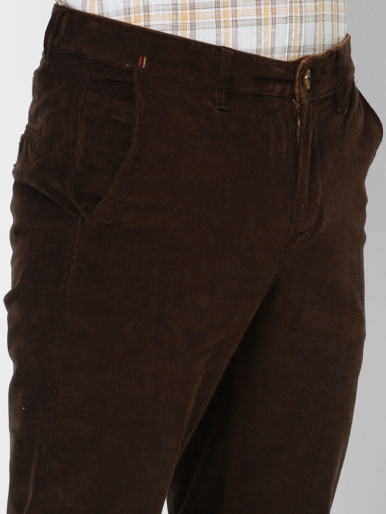 Brown Corduroy Slim Fit Trouser