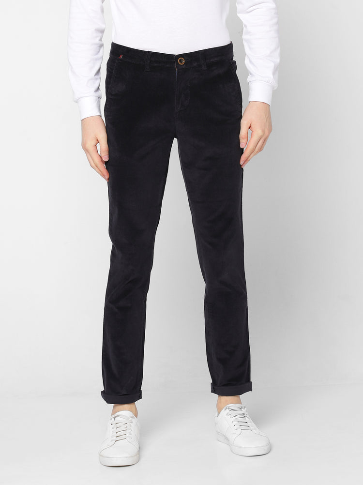 Navy Corduroy Slim Fit Trouser
