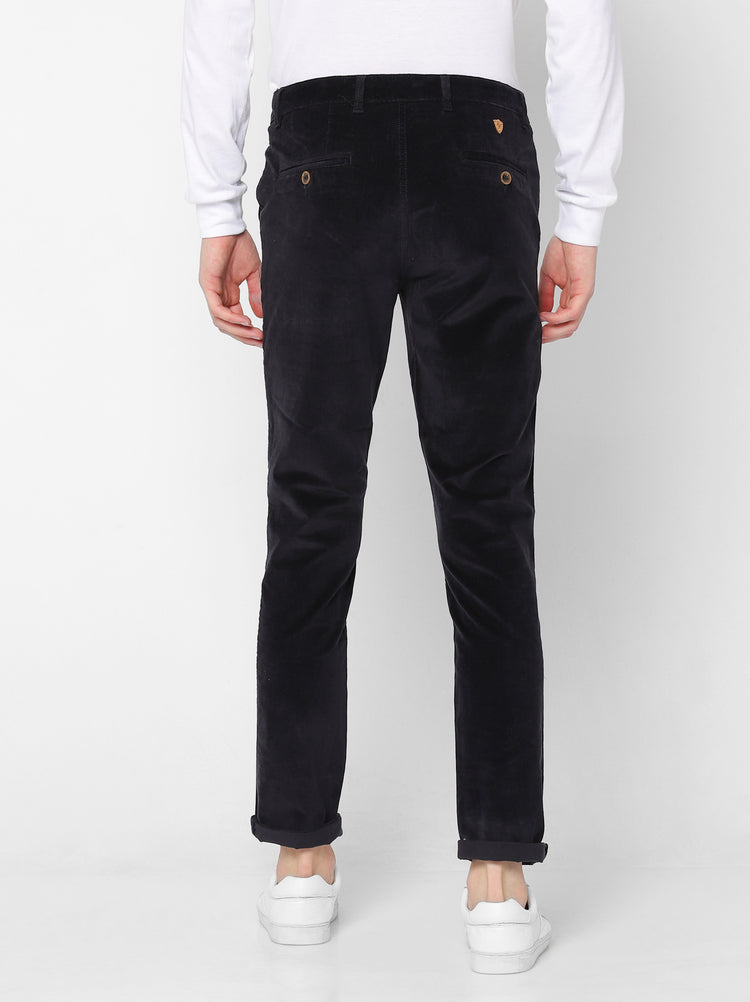 Navy Corduroy Slim Fit Trouser