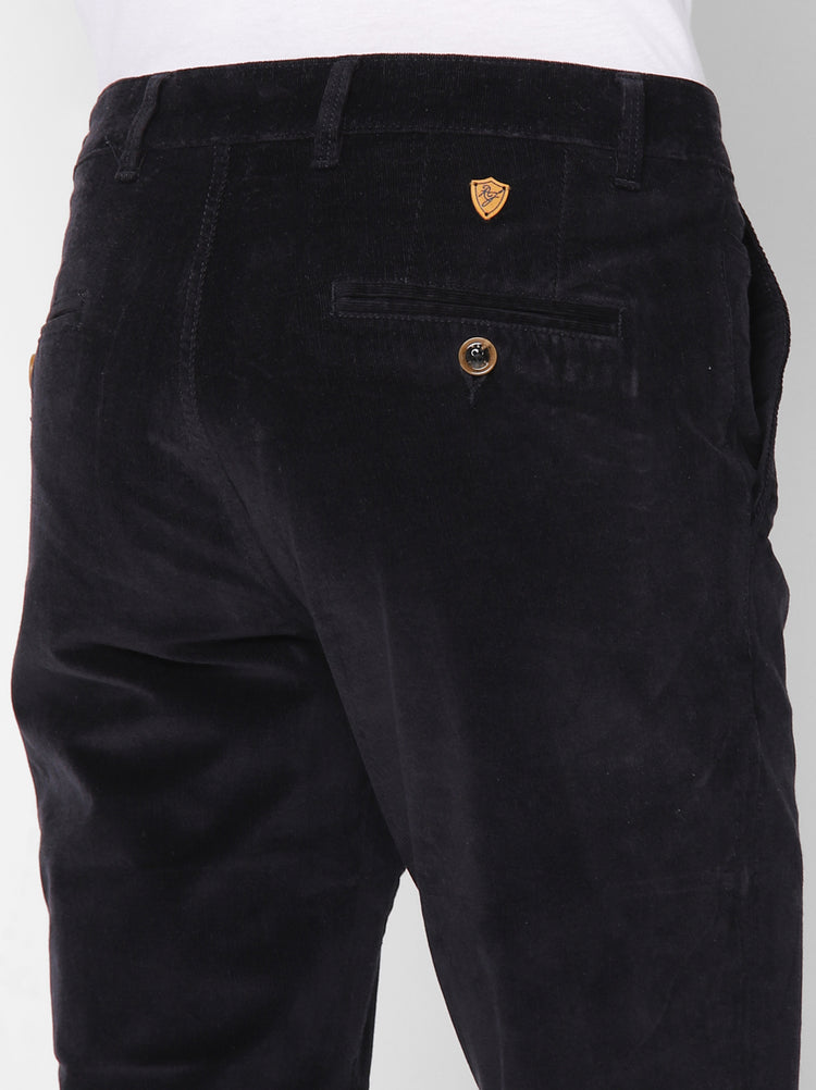 Navy Corduroy Slim Fit Trouser