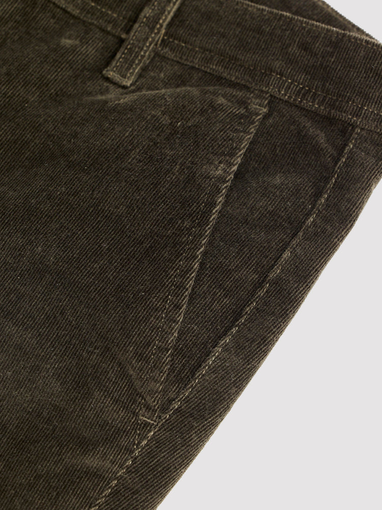 Green Corduroy Slim Fit Trouser