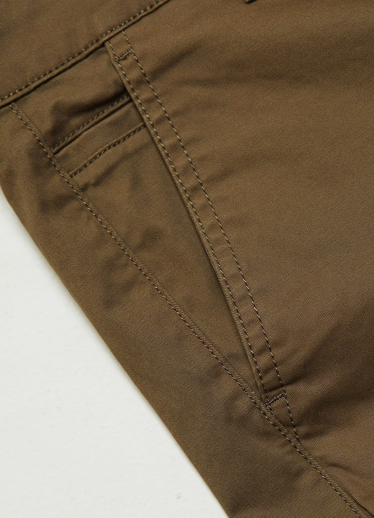 Khaki Solid Stretch Slim Fit Trouser