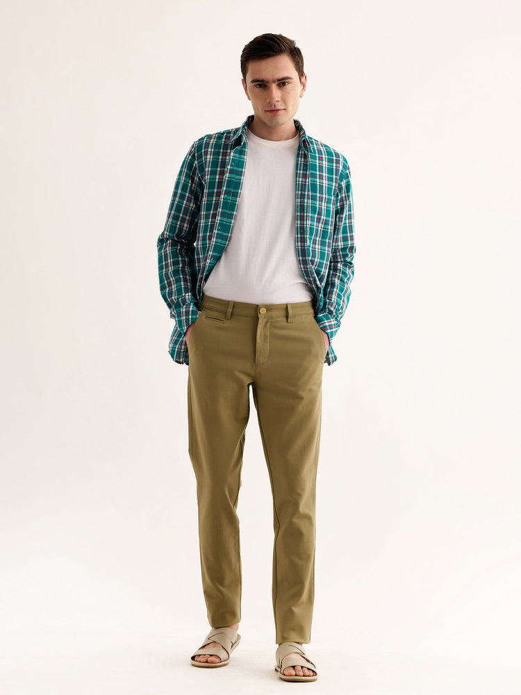 Khaki Stretch Slim Fit Trouser