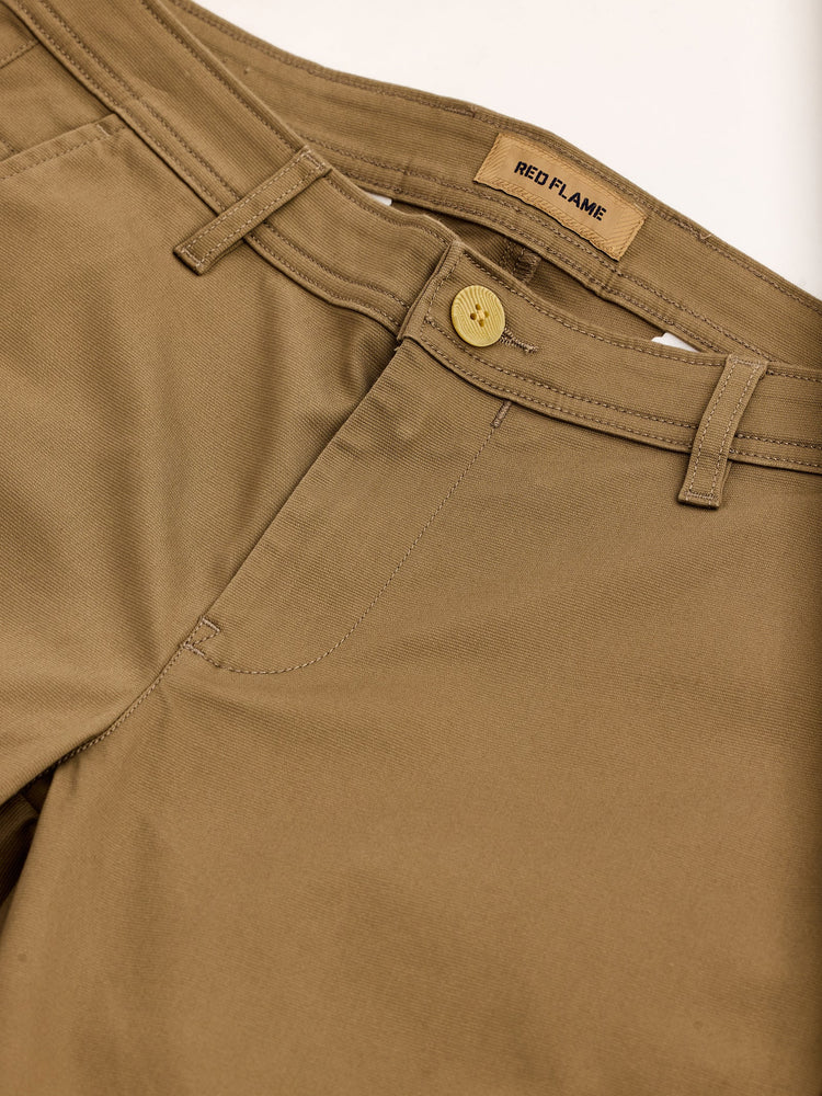 Khaki Stretch Slim Fit Trouser