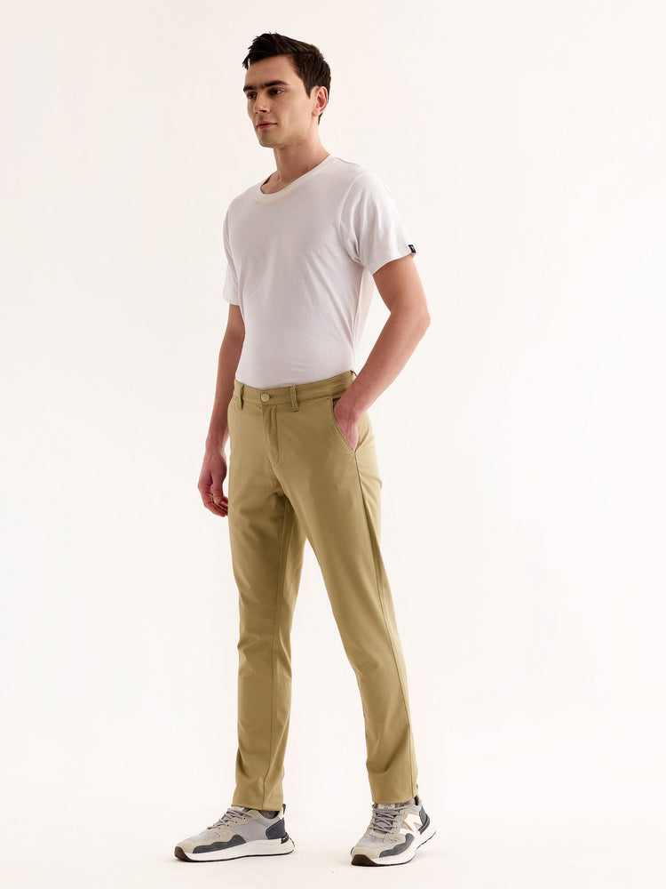 Khaki Stretch Slim Fit Trouser