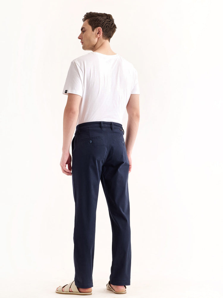 Navy Stretch Relax Fit Trouser