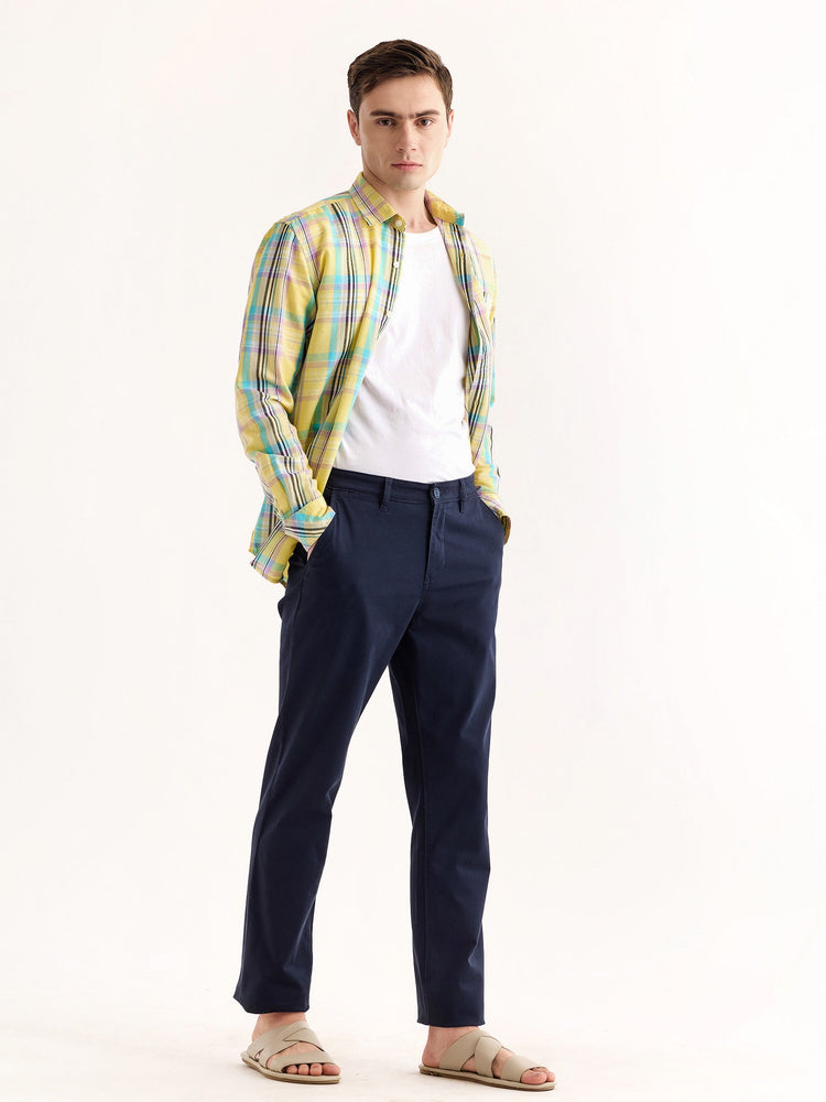 Navy Stretch Relax Fit Trouser