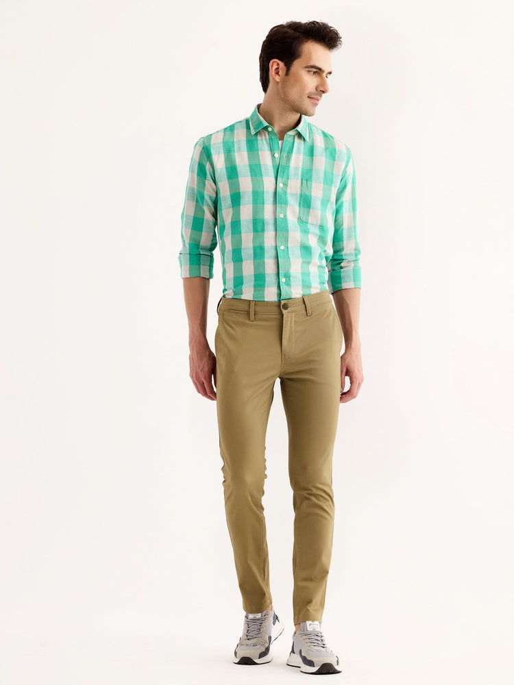 Khaki Stretch Skinny Fit Trouser